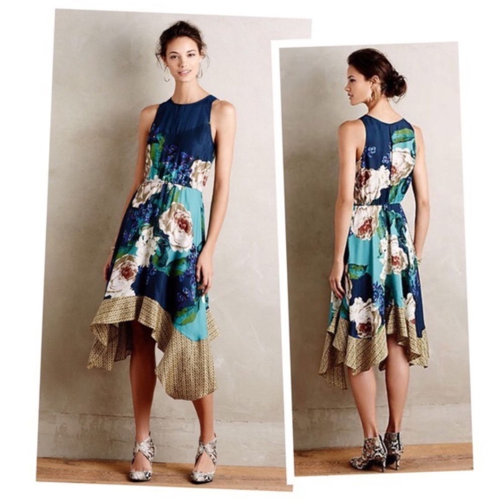 Corey Lynn Calter Tallulah Blue Floral Midi Dress